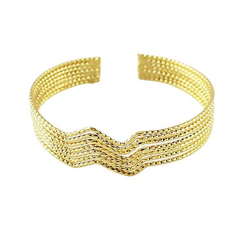 2014 New Coming Simple Multilayers Gold Plated Cuff Bracelet