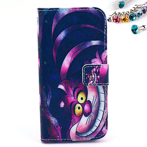 The Cat Pattern PU Leather Full Body Case with Card Slot and Stand for iPhone 6 Plus