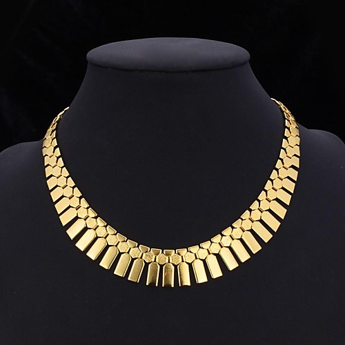 u7 женщин нагрудник ожерелье колье заявление ожерелье 18k реальное коренастый золото платина покрытием ювелирные изделия подарок 46см