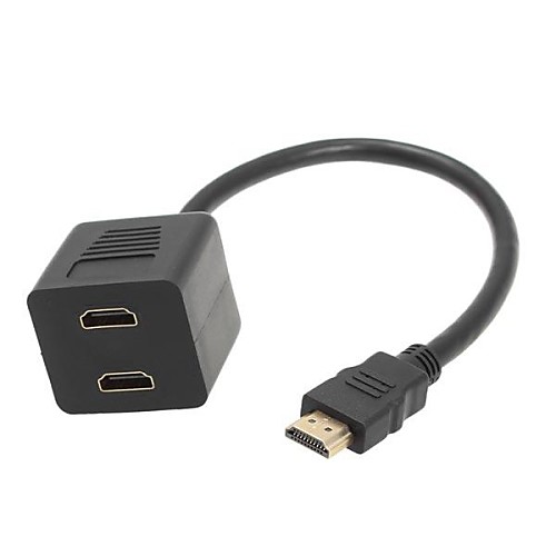 HDMI Splitter 1 to 2 Y type Extension Cable Adapter for PC HD TV DVB PS3 1080P
HDMI Splitter 1 to 2 Y type Extension Cable Adapter for PC HD TV DVB PS3 1080P