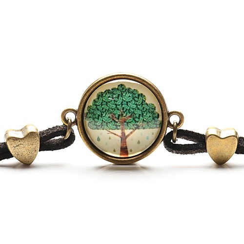 Time Gem Life Tree Pendant Necklace Art Tree Glass Cabochon Bracelet