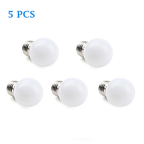 5Pcs E27 1W 12x3528SMD 30LM 2700K/6000K Warm White Cool White Light LED Ball Bulb (220-240V)