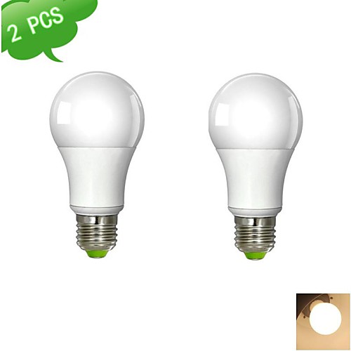 2PCS DUXLITE  A60 E27 9W(=Incan 60W) CRI>80 COB LED 850LM 3000K Warm White Light LED Globe Bulb (AC 100-240V)