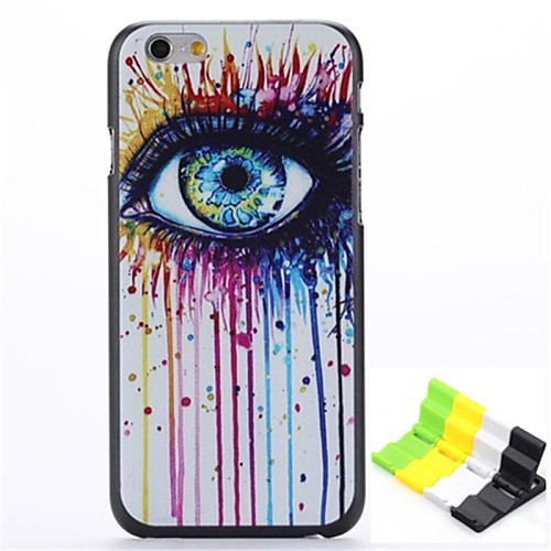 Colorful Eye Pattern Hard Case and Phone Holder for iPhone 6