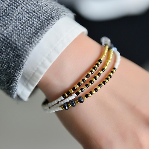 Fashion Women 3 Rows Seedbeads Bracelet