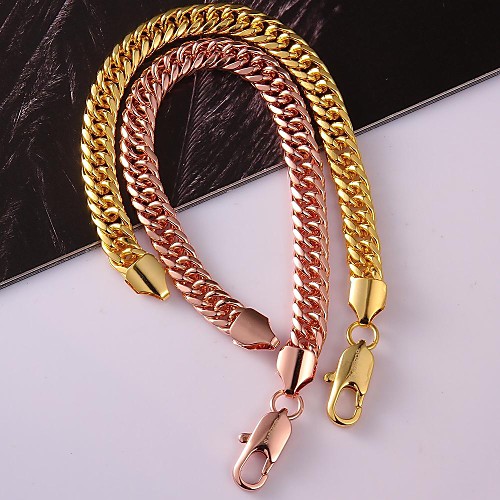 Fashion 18K Gold Plating Women's Chain & Link Bracelets (1 Pc)