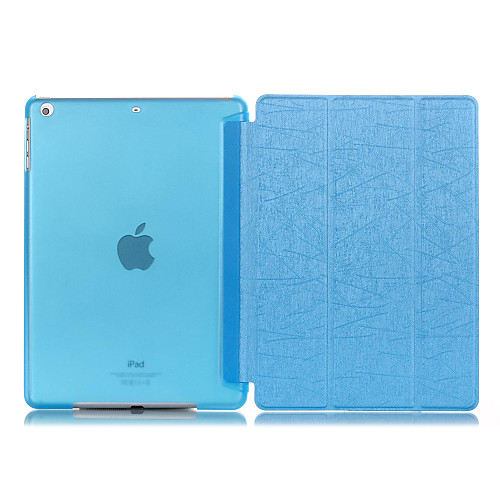 Natusun™ Estee Pattern Three Sides Split PU Leather Smart Cover Edge Thin Hard Plastic Shell for iPad Air/iPad 5