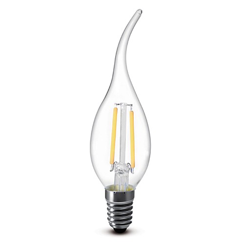 E14 2W350lm 2700K 2-LED Warm White Light LED Filament  Pull tail Candle (AC 220V)