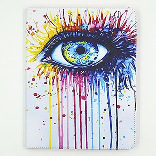 Eye Pattern PU Leather Full Body Case with Stand and Card Slot for iPad mini 1/2/3