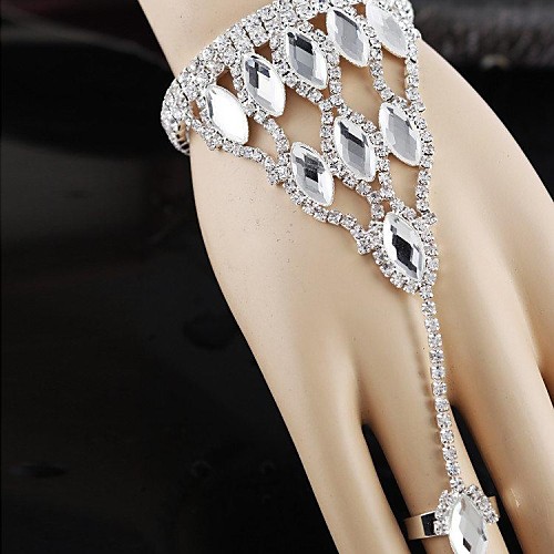 Diamond Fashion Bracelet Ring Set  (Random Color)