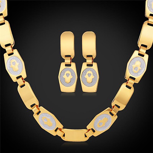 u7hamsa руки ладонями цепи ожерелье болтаться серьги 18k реальное позолоченные колье ожерелье комплект ювелирных изделий