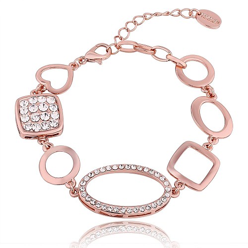 Women's Rose Gold Plated Geometry Drill Bracelet