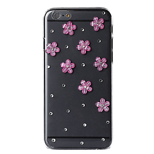 DIY Luxuriant Eight Blooms with Rhinestone Pattern Plastic Hard Cover for iPhone 6