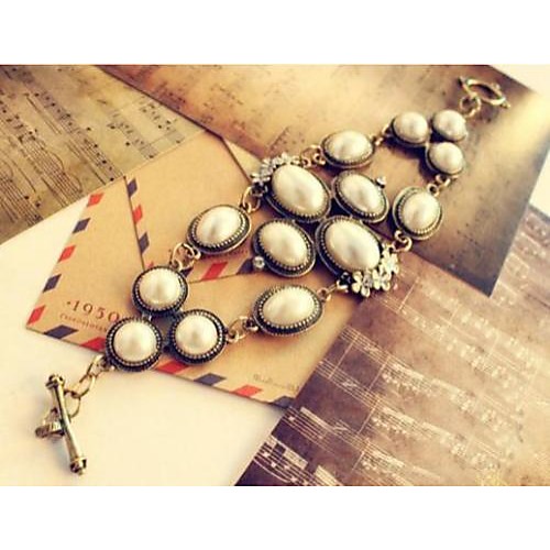 Fashion Korean-Style Golden Alloy Charm Bracelet(1pc)