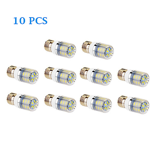 10Pcs E27 4W 24x5730SMD 960LM 3500K/6000K Warm White/Cool White Light LED Corn Bulb (220V)