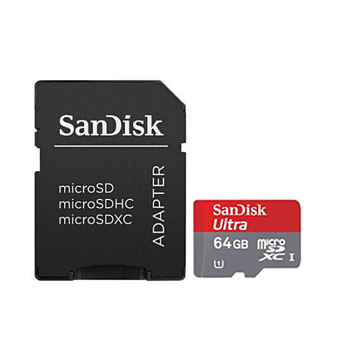 SanDisk класс 64gb 10 MicroSDHC карты SD TF памяти с SD адаптером sdsdqua-064g-z46a