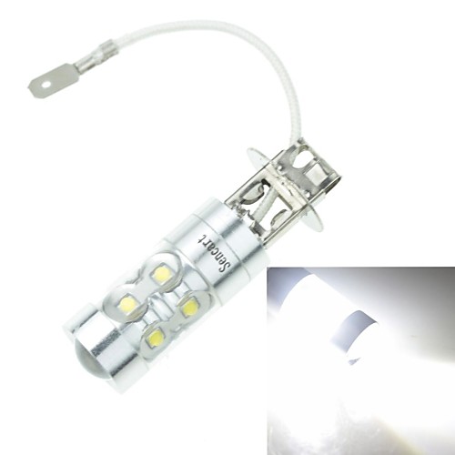 h3 PK22s 50w 10xcree холодный белый 3100lm 6500K для автомобиля противотуманных фар (AC / DC12V-24)