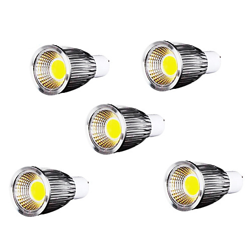 5pcs 9W GU10 700-750LM 6000-6500K Cool White Color Support Dimmable Led Cob Spot Light Lamp Bulb(220V)