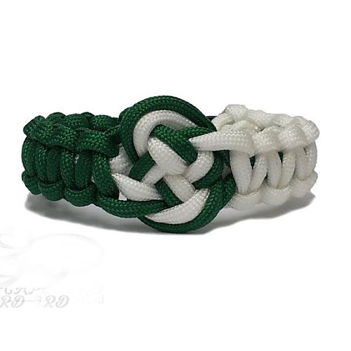 Lureme Simple Style paracord Polyester Weave  Irish Saint Paddys Day Survival Bracelet