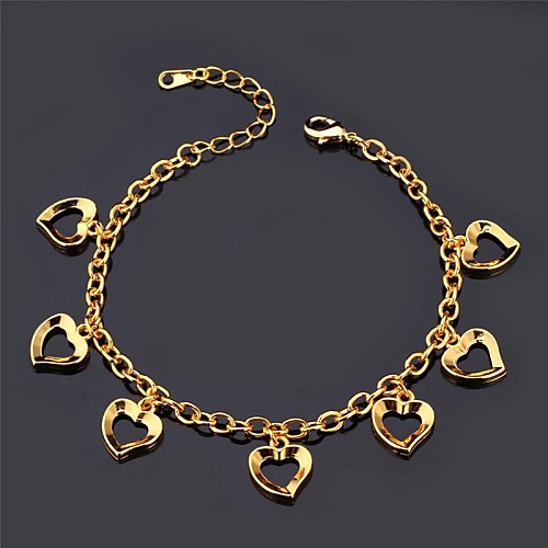 U7Love Charm Braclet 18K Real Gold Platinum Plated Romantic Love Bracelet Fashion Jewelry for Women