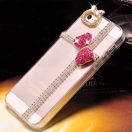 4.7 Inch  Pink Butterfly with Diamond Hard Back Cover  for iPhone 6