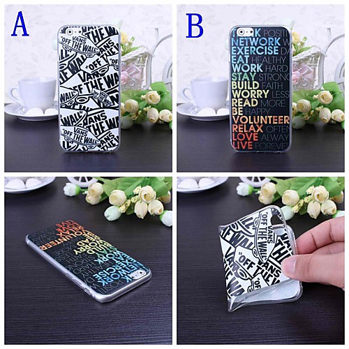 Graffiti Alphabet Pattern Super Ultra TPU Soft Case for iPhone 6 Plus