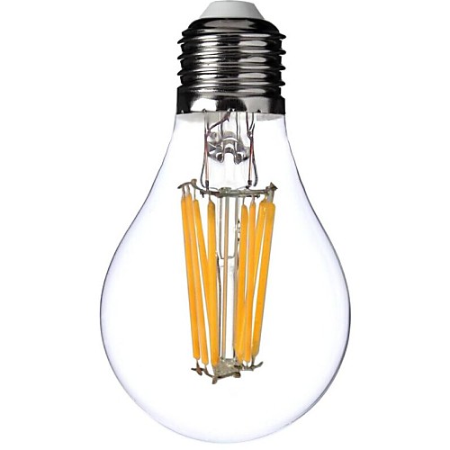 Dimmable A60 E27 8W 8xCOB 800LM 2800-3000K  Warm White Light LED Filament Lamp (AC220V)