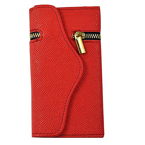 DSD Unique Zipper PU Leather Full Body Case with Card Slot and Wallet for iPhone 4/4S