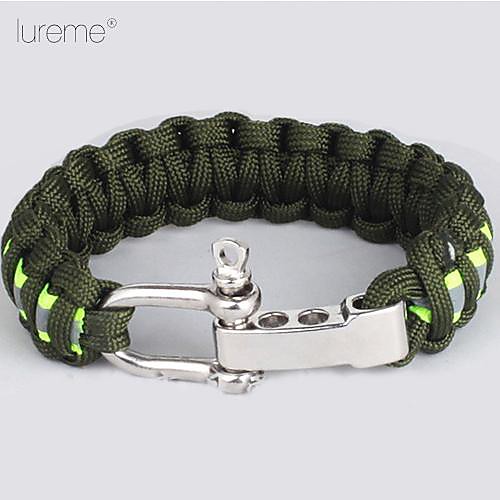 lureme Paracord армия зеленый шнур U-образный хомут Noctilucence браслет