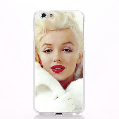 Red Lips Marilyn Monroe Wears White Coat Pattern PC Hard Back Cover Case for iPhone 6