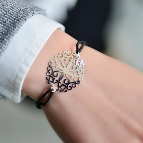 Fashion Women Cut Out Stamping Elastic Bracelet