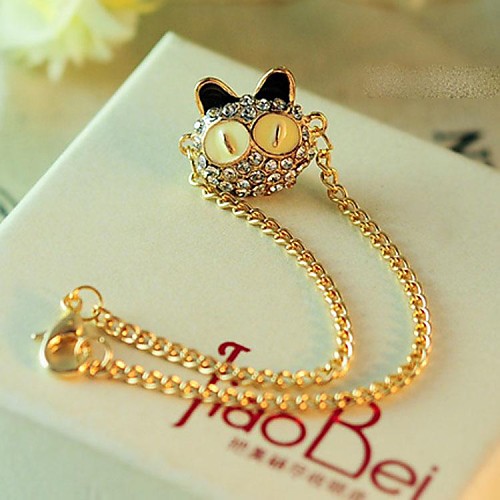 Fashion Big Eyes Owl Golden Alloy Bracelets(1 Pc)