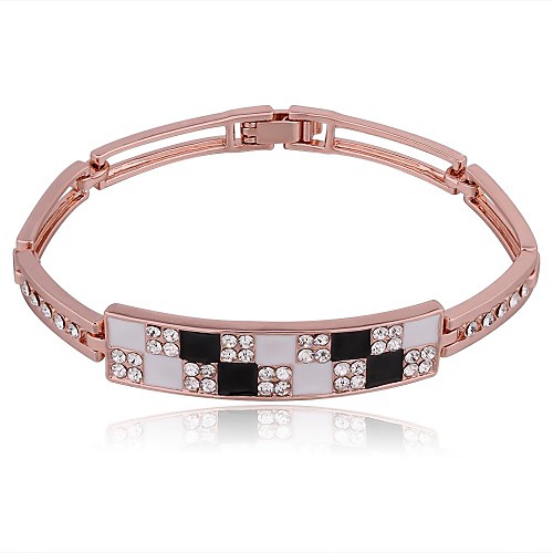 Women's Rose Gold Plated Geometry Drill Bracelet