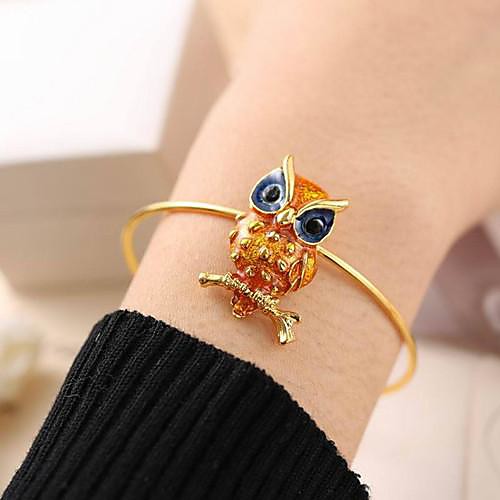 Fashion Owl Golden Alloy Bangle(1 Pc)