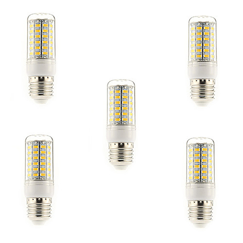 5PCS E27 15W 69x5730SMD 1500LM 3000-3500K Warm White Light LED Corn Bulb (220-240V)