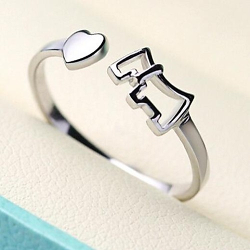 Simple pony tail ring Nvjie personalized ring