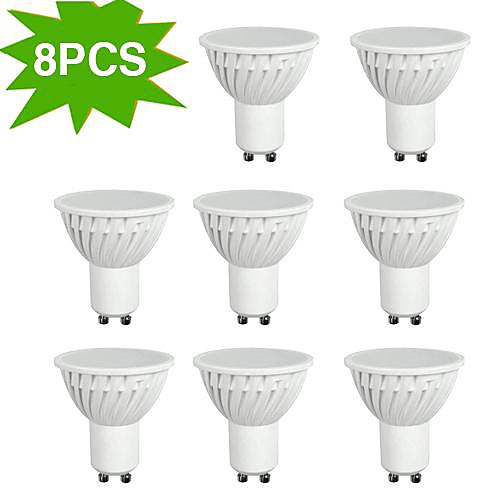 8-Pack ч  люкс ™ привело GU10 5W 42x3014smd 350lm CRI>80 2700k теплый белый nonglare пятно света лампы (AC220-240V) = 35w галоген