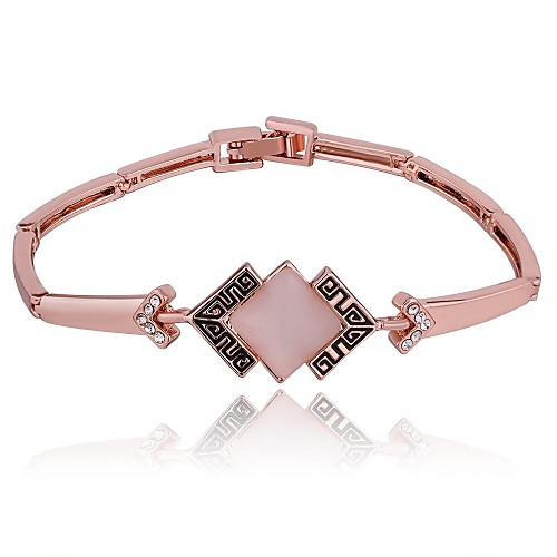 Women's Rose Gold Plated Geometry Drill Bracelet