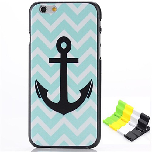 Anchors Pattern Hard Case and Phone Holder for iPhone 6