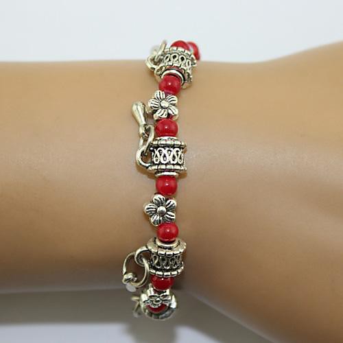 European Style Fashion Alloy Plum Beaded Bracelet