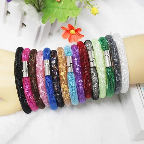 Fashion Single Warp Multicolor Acrylic Wrap Bracelets(1 Pc)(More Color)