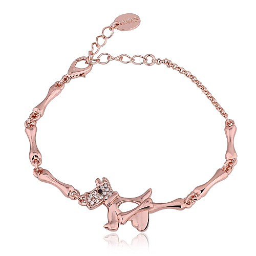 Women's Rose Gold Plated Animal Drill Bracelet