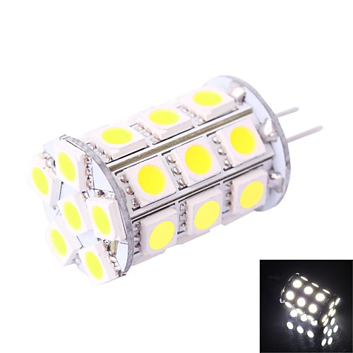 gc g4 4W 27x5050smd 200LM 6000K белый привело кукурузы лампочку (DC 12V)