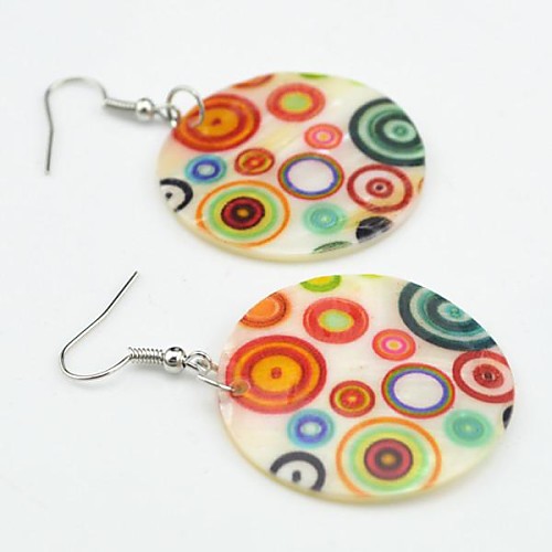 Toonykelly Fashionable Colorful Shell Cowry Dangle Drop Earring(1Pair)