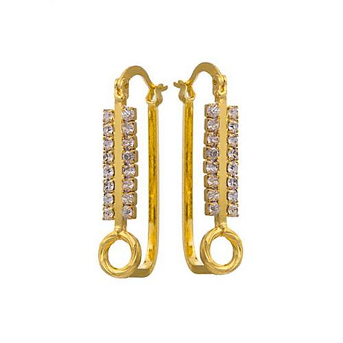 Tina-Gold-plated Key the European and American Fashion Earrings