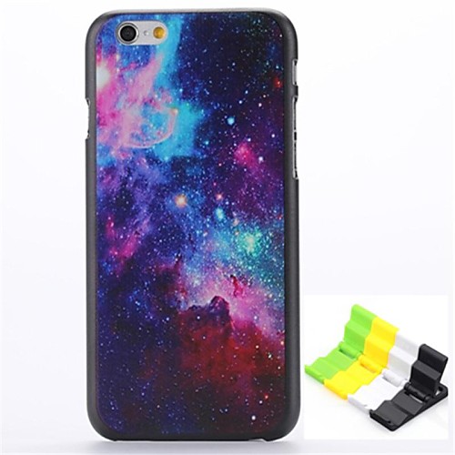 Starry Sky Pattern Hard Case and Phone Holder for iPhone 6