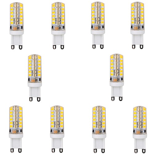 10PCS G9 4W 48x2835SMD 450LM 2800-3200K Warm White Light LED Corn Bulb (AC 100-240V)