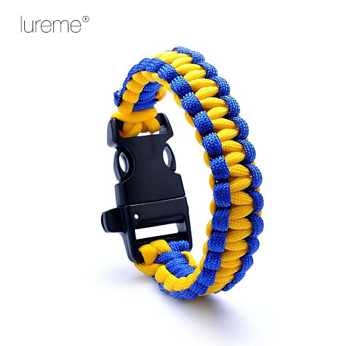 lureme выживания Paracord биколор бегство в свисток браслет шнура