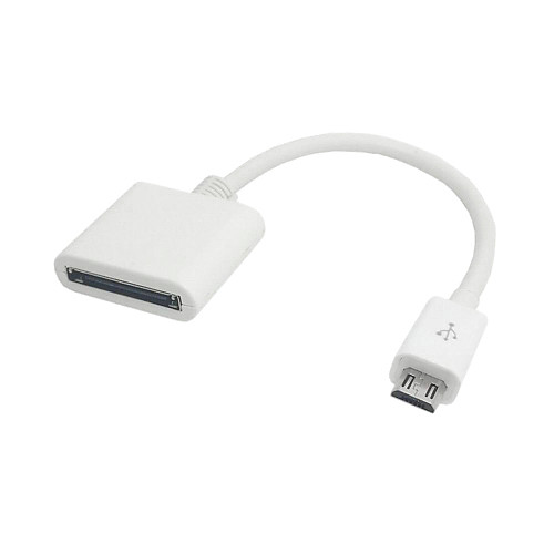 30pin женщины в Micro USB данных 5pin мужчин зарядить аудиокабель на мобильный 6 iPhone 6 плюс мобильный 5 и другие (15 см)