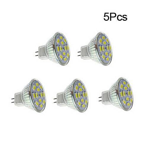 5шт MR11 6W 12x5730smd 550-570lm 3500k / 6000k теплый белый натуральный белый свет водить пятна лампа (12V)